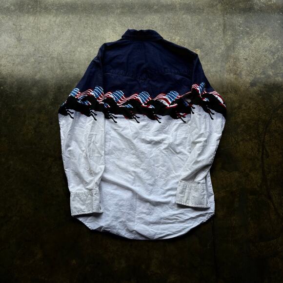 Beautiful Vintage‎ Pearl Snap Western Wrap around Shirt - Picture 4 of 4